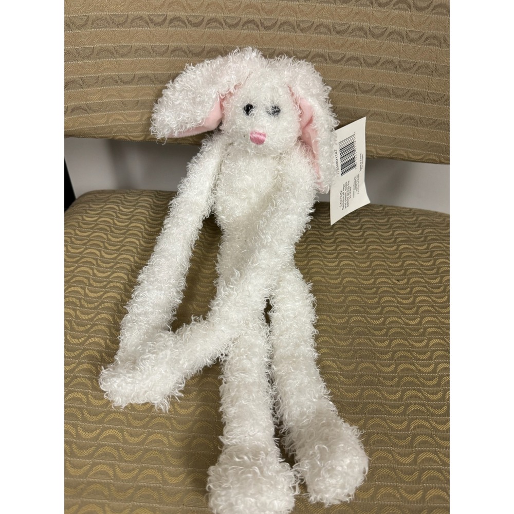 Animal Alley Toys R Us White Long Leg Bunny Plush Vintage 2000 Floppy Rabbit NWT